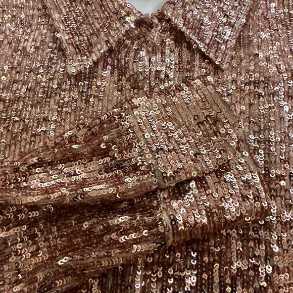 Akris Rose Gold Sequin Blouse - Picture 11 of 11